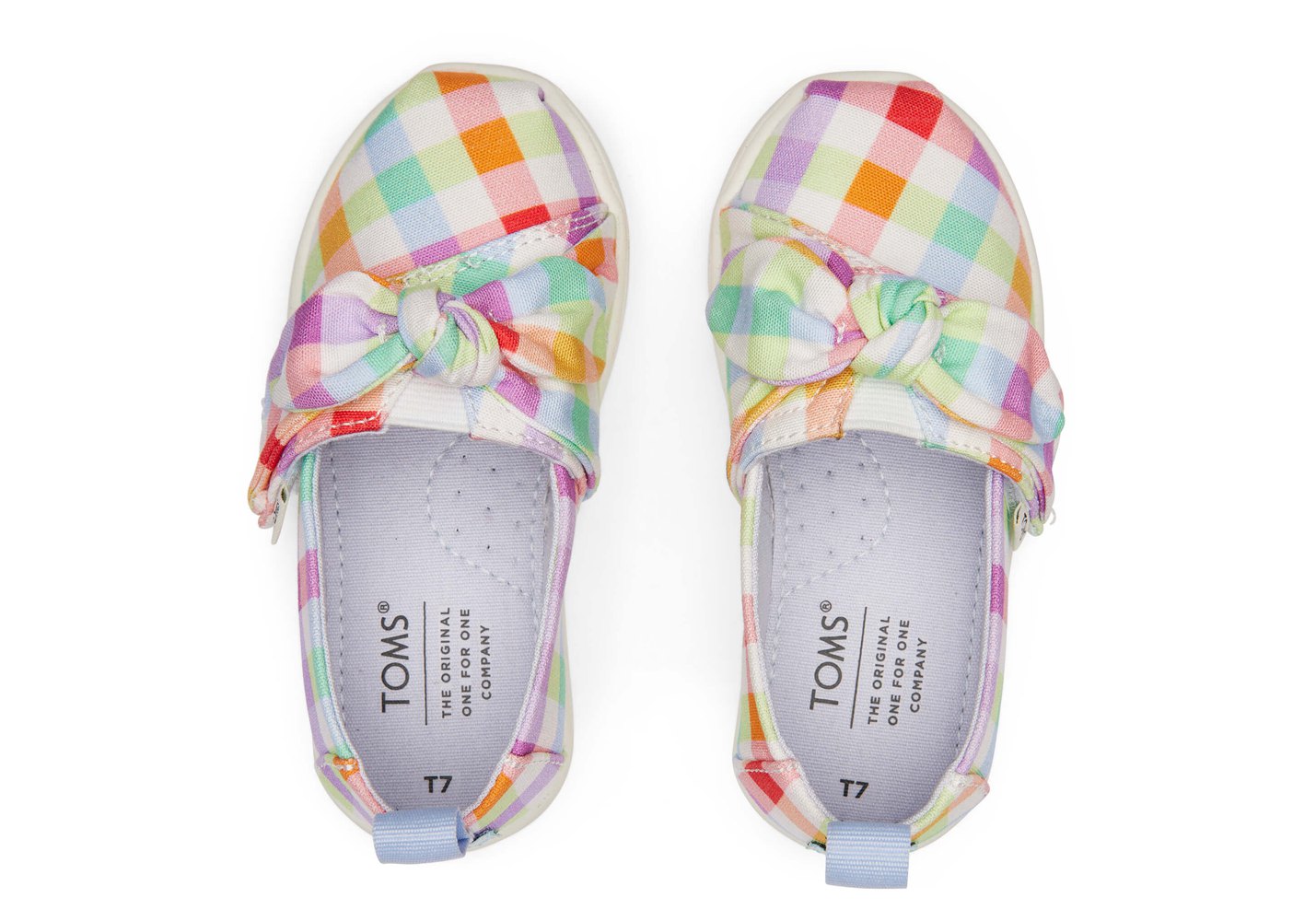 Toms Alpargata Tiny Plaid Bow Espadrille Multicolor - Kids - 27509-RJYT